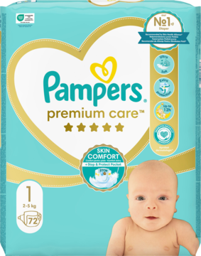 PAMPERS Premium Care pieluchy rozm1 2 5kg 72 szt